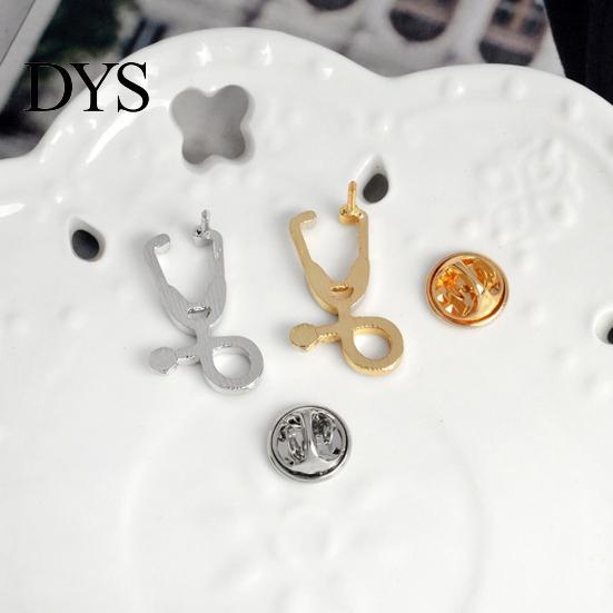 Creative Stethoscope Shape Brooch Pin Unisex Jewelry Gift for Nurse Doctor