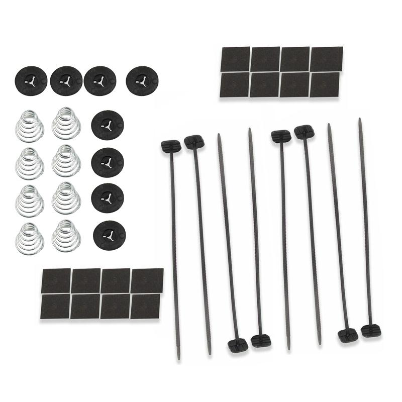 

2 Sets Electric Radiator Cooling Fan Tie Strap Zip Clip Tabs Spring Mounting Kit for Car Truck Universal