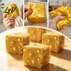 Büro-Fidget-Spielzeug Goldener Käse Stressabbau-Spielzeug Riesiger Würfel Knetspielzeug Simuliertes Essen Kneifen zur Angstreduktion & gegen Langeweile