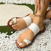 Fashion New Women's Shoes Square Head Cross Flat Summer Sandals Simple Flip-flops Women Wear Slippers Beach Slippers