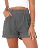 2025 Spring/Summer European & American High Waist Corduroy Loose Shorts for Women
