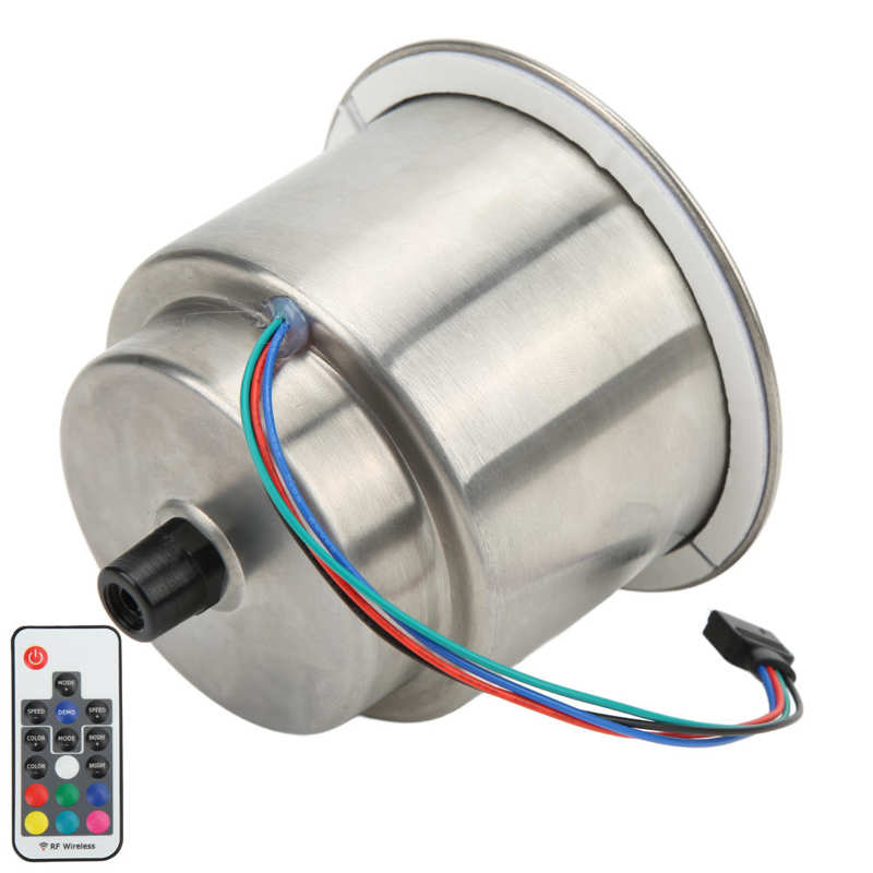 Vložka LED stojánku na pohár Dálkové ovládání Nerezový držák RGB pohárků do auta s 20cm drátem pro člun Yacht RV