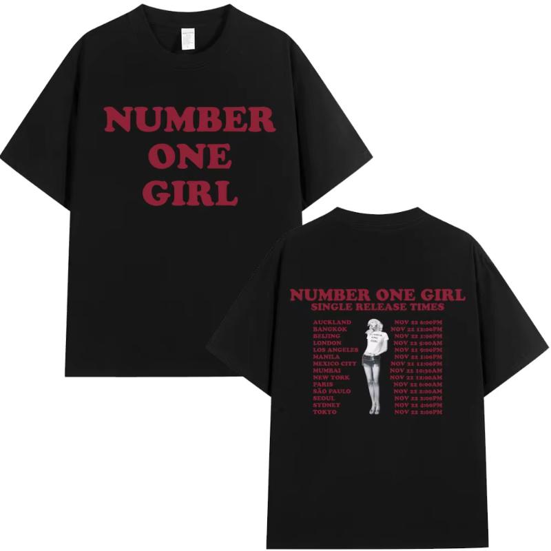 Ros Number One Girl T Shirt Unisex Unisex Clothing Harajuku Tshirt Y2k Unisex High Quality Cotton Short Sleeve Tee Shirt Fans Gift