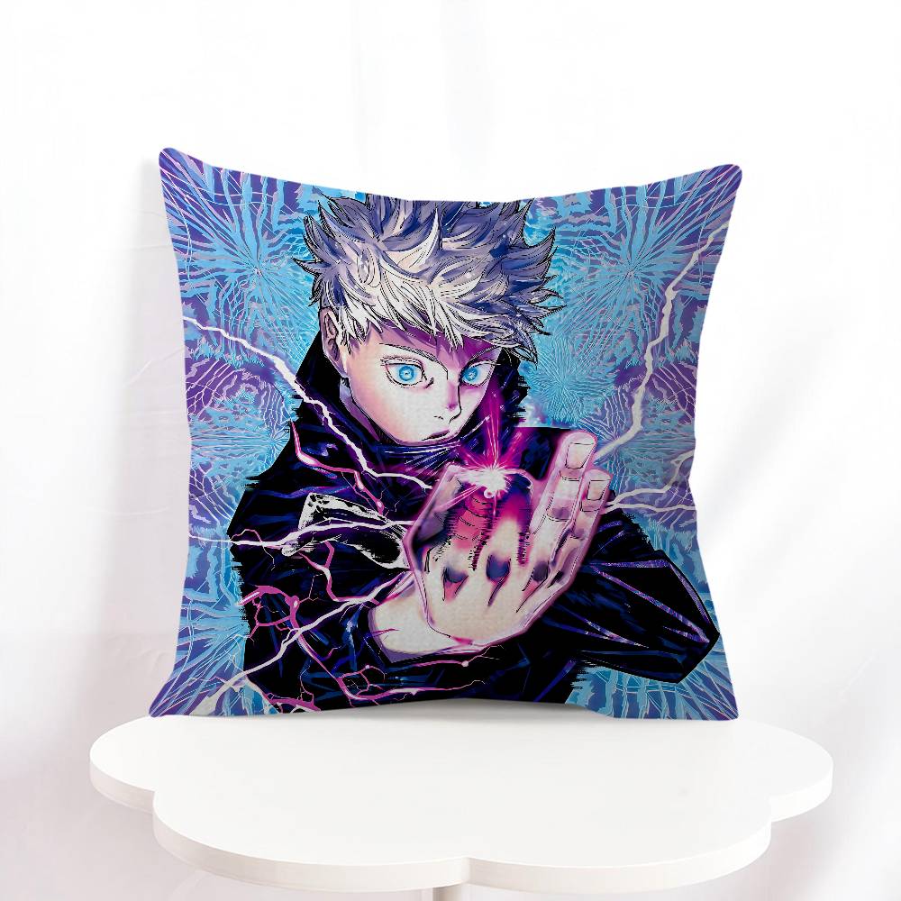 S-Satoru Gojo Cushion Cover Car Throw Pillow Case For Sofa Car Christmas Gift 40x40cm 45x45cm