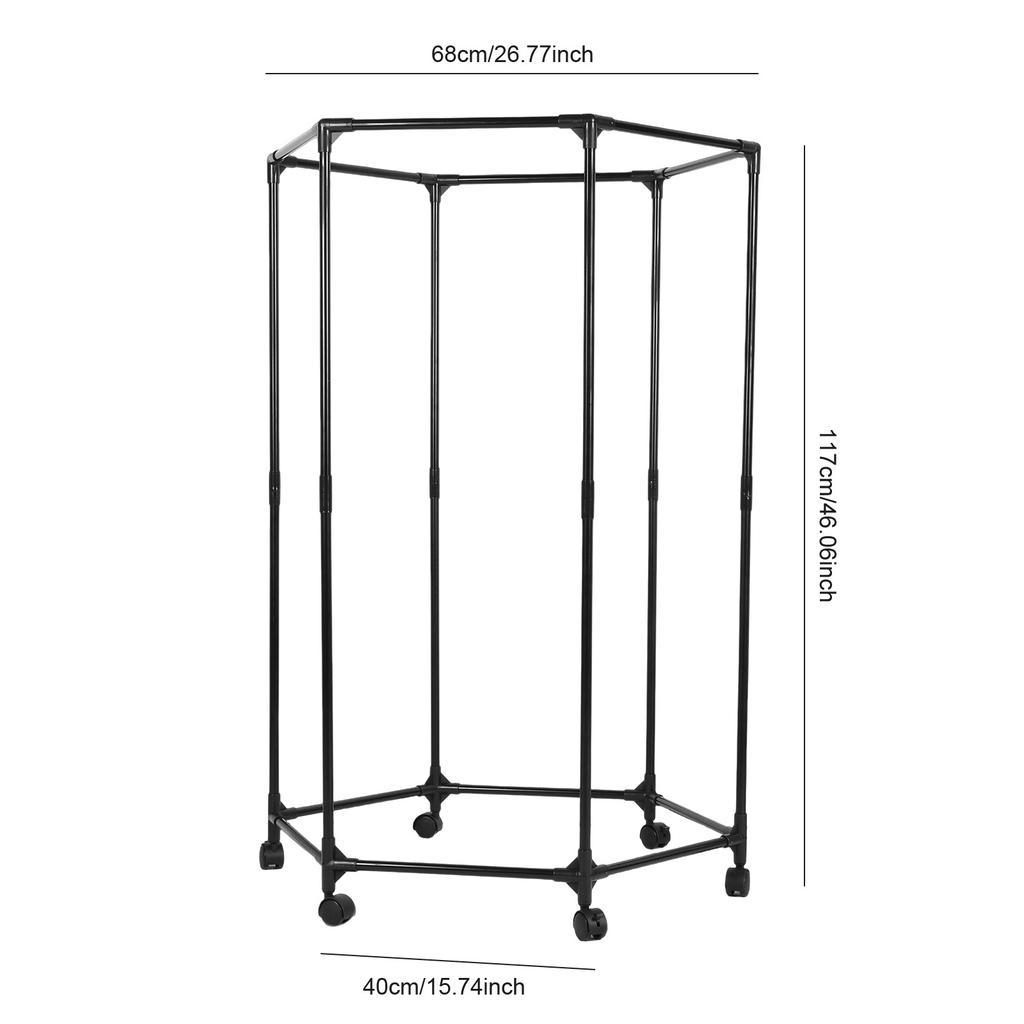 Rolling Garment Rack on Wheels Heavy Duty Clothes Rail Movable Garment Rail for Everyday Home Dormitory Hotel Add Closet Space