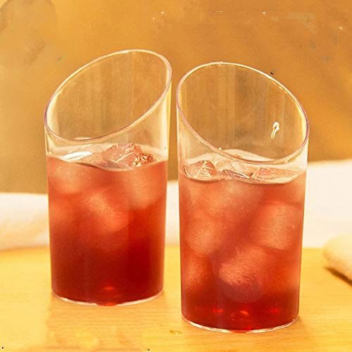 Roisin 30pcs 80ml Mini Disposable Beveled Cake Cups, Pudding Jelly Mousse Cups, Appetizer Bowls for Home Dessert Shop Food Containers