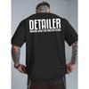 European Size Stylish New Short-Sleeve T-Shirt for Men with a Graphic Print on The Back, Perfect for Spring And Summer. This Trendy Round-Neck Top