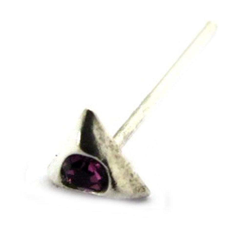 Les Trésors De Lily [G2126] - Purple 'Crystal' Silver Stud