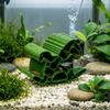 Simulation Fish Hollow Shelter 3D Printed Aquarium Ornament Shelter Brick Shrimp Hideout  Office