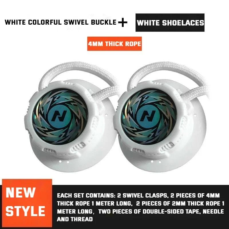 New Automatic Shoelaces Without ties Swivel Buckle Elastic Laces Sneakers Adult Kids unisex 4mm Round Shoelace Shoe Accessories