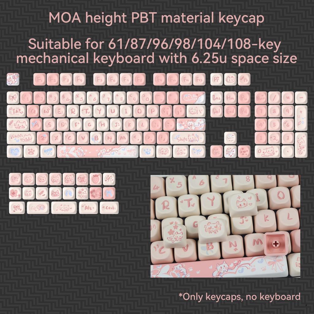 MOA yüksekliği dondurma ayısı tuş başlığı mavi sevimli çizgi film süblimasyon tuş başlığı 75 98 mekanik klavye tuş başlıklarının tam seti