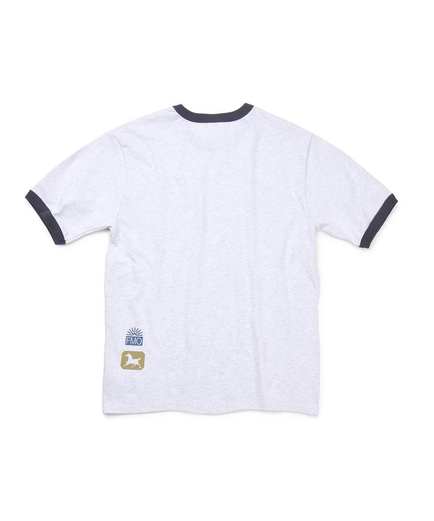FREEMARIO Smudge Ringer T-Shirt [Melange Grey]