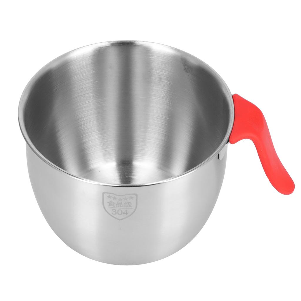 Stainless Steel Mixing Bowl with Handle Non Slip Deepen Splashproof Egg Whisking Bowl for Salad Serving