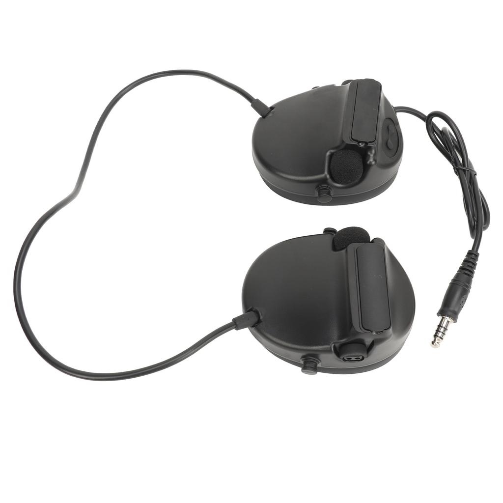 Shooting Headset Hunting Shooting Earmuffs with Microphone for Outdoor Activities Black