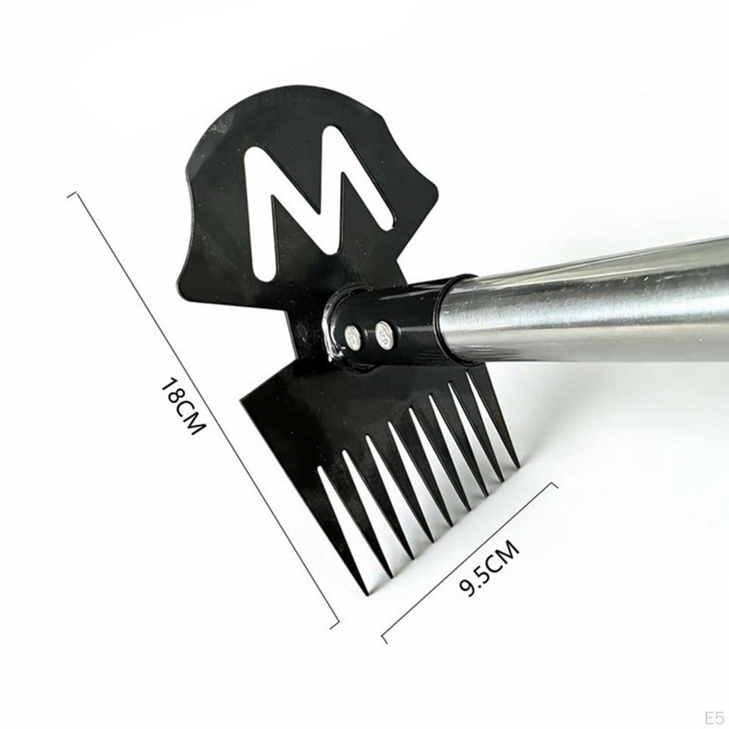 Garden Hoe Weed Remover Hand Rake Stainless Manual Removal Tool with Double Head System And