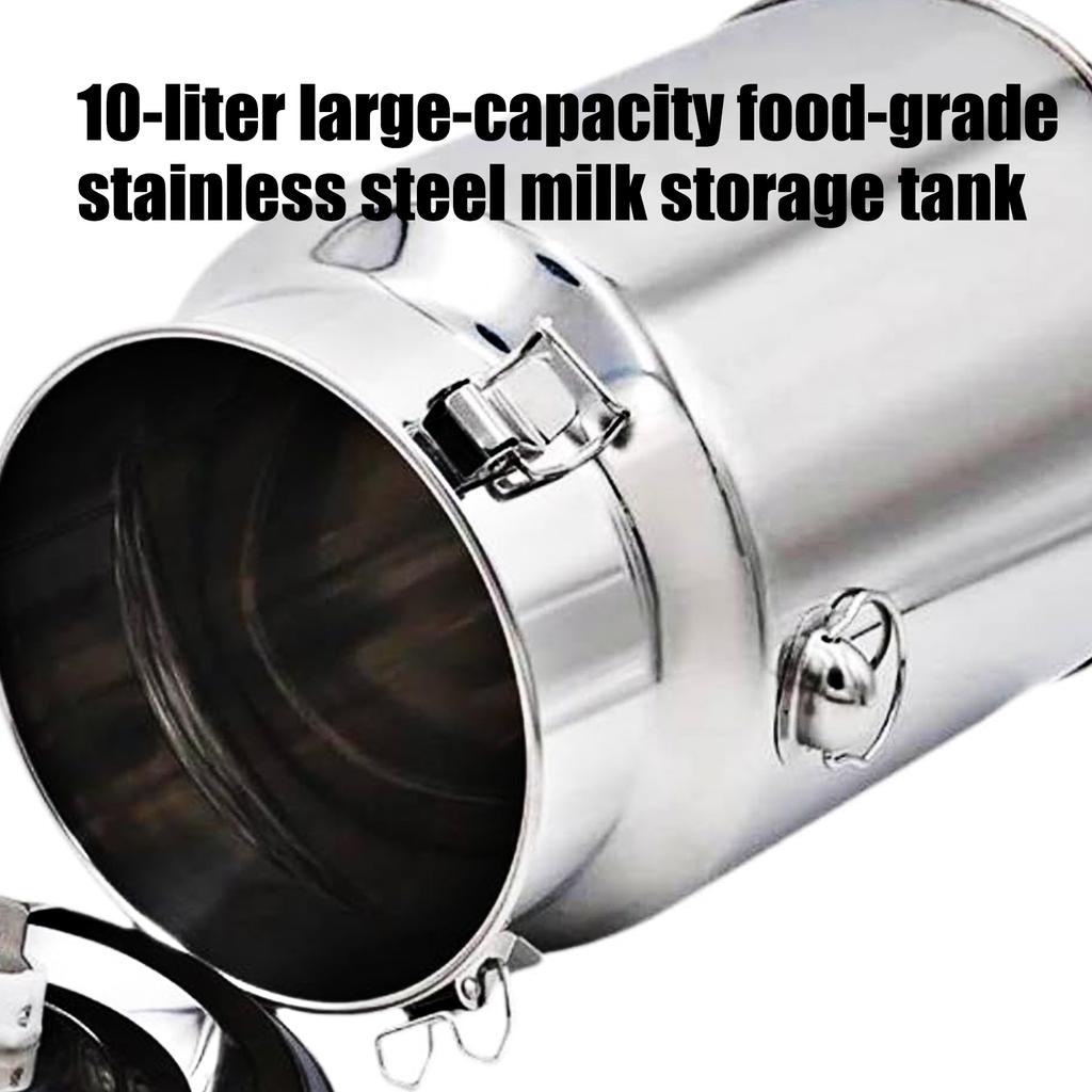 Heavy Duty 10L Milk Collection Bucket Corrosion Resistant Stainless Steel For Farm Animal Milking