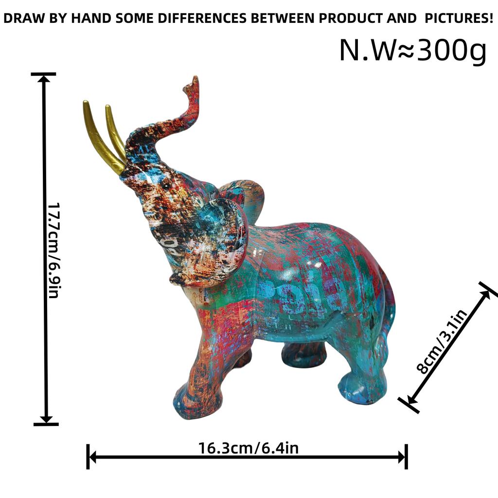 European and American Creative Colorful Elephant Ornaments Home Living Room Wine Cabinet Entrance Decoration Decoration Resin Crafts