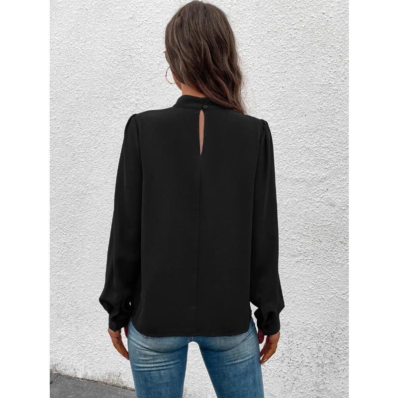 Dámská saténová košile Jaro/léto Nové módní halenky a košile s dlouhým rukávem