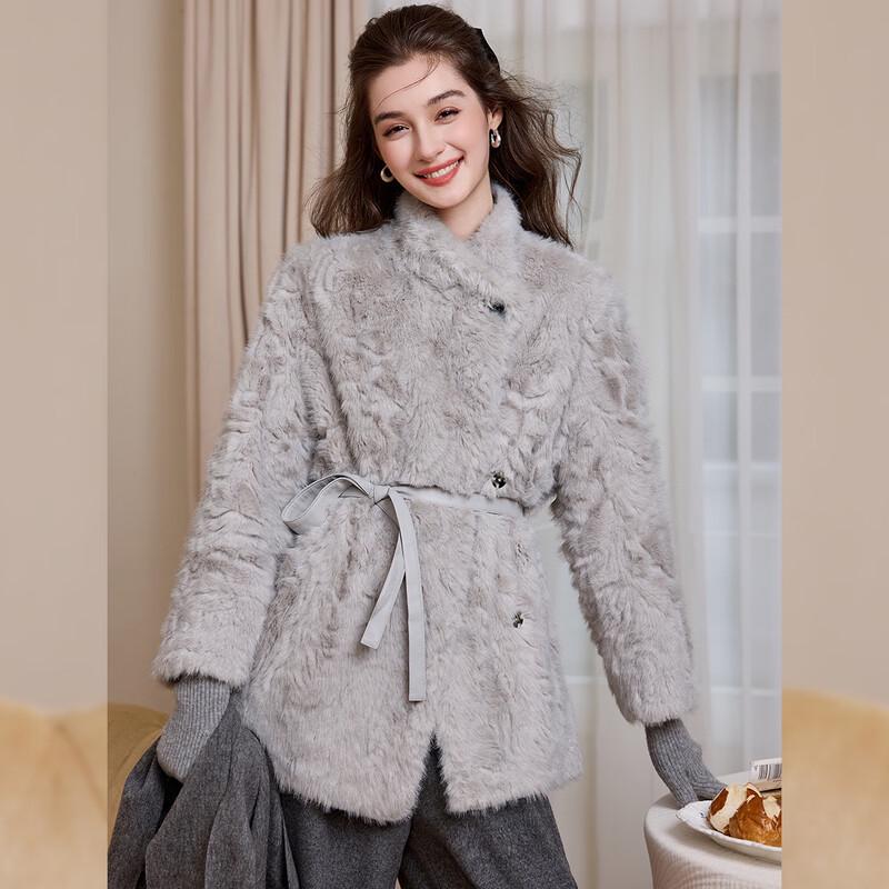 Women's Elegant Faux Fur Stand Collar Coat