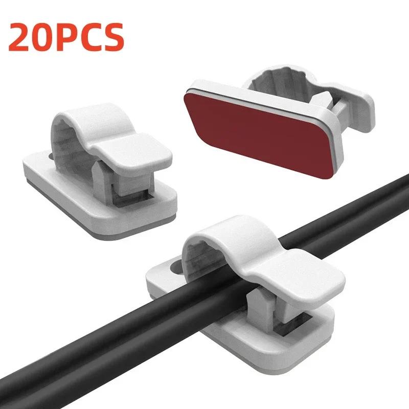 Xiaomi 10/50Pcs Self Adhesive Cable Clips Cord Management Wire Holder Organizer Clamp Desk Tidy Cable Manager In Car Home Office Clips
