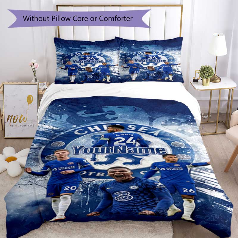 Team Club 3 Customize your name Bedding Set Breathable Duvet Cover with Pillowcases Home Decoration Birthday Gift