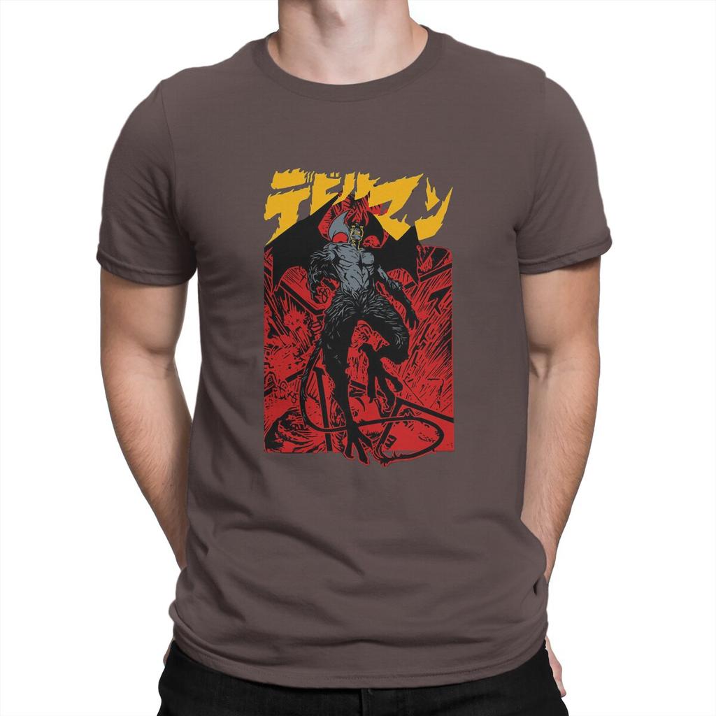 Devilman Crybaby Creative TShirt for Men Japanese Network Animation  Collar Basic T Shirt Distinctive Gift Clothes OutdoorWear
