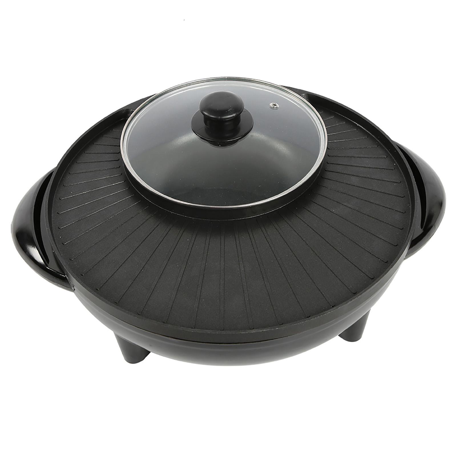 2-in-1 Elektrische Pan Hot Pot BBQ Bakplaat Kookpotten