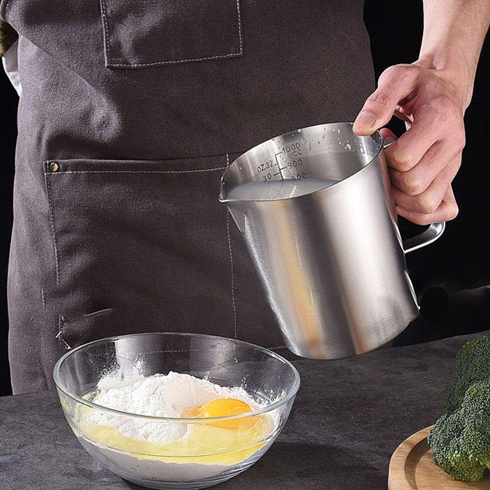 Stainless Steel Graduated Cup with Scale Milk Frothing Jug Stainless Steel Cup Coffee Making
