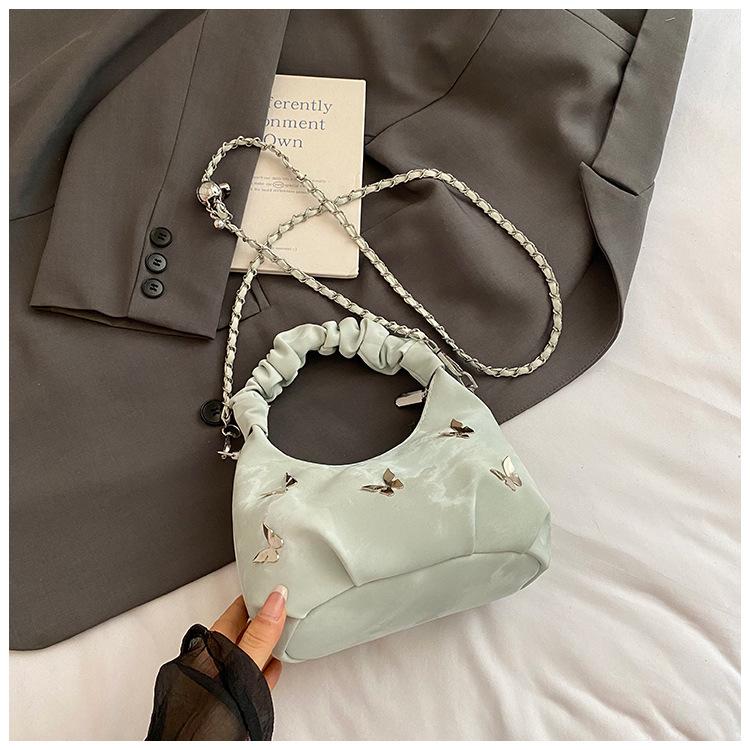 

Handbag Korean version butterfly casual large-capacity messenger bag commuting simple sweet trendy national style new Chinese tote bag зелёный