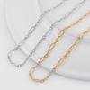 Stainless Steel Handmade Golden Figaro Necklace Chain High Quality Men's and Women's Jewelry