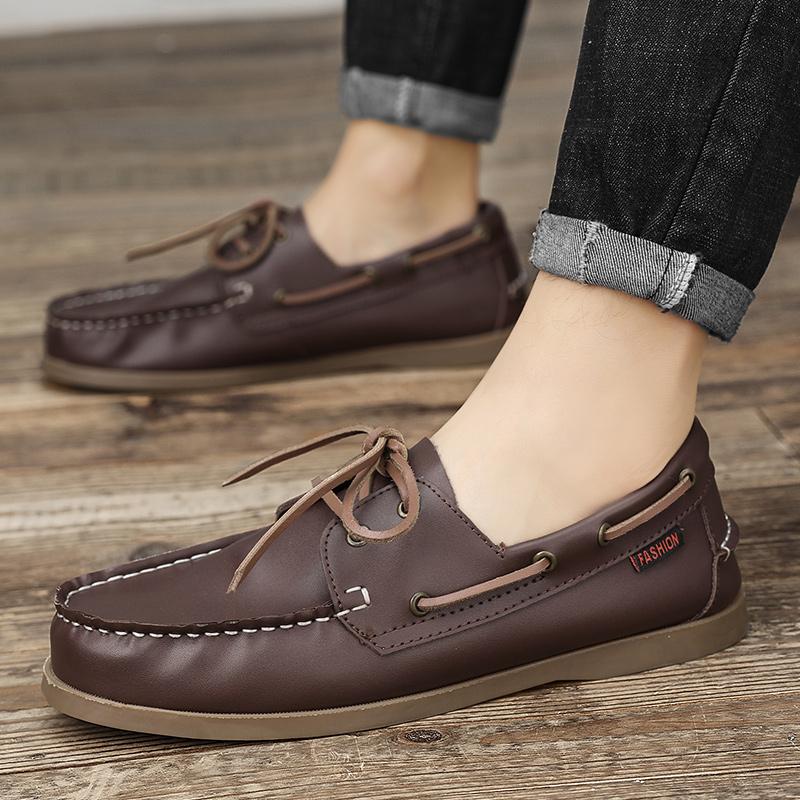 Men's 2-Eye Boat Shoe Penny Loafers Casual Driving Walking Moccasin