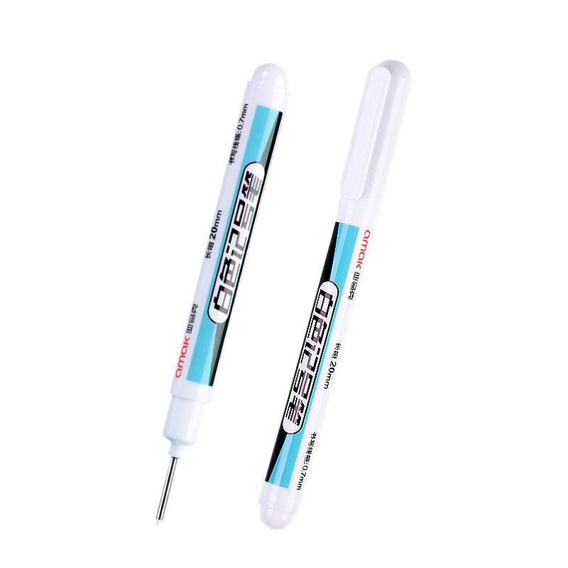 1Pcs Oily White Marker Pen Graffiti Pens Waterproof Permanent Gel Pencil Tire Notebook Glass Painting Pen 0.7mm 1mm 2.5mm