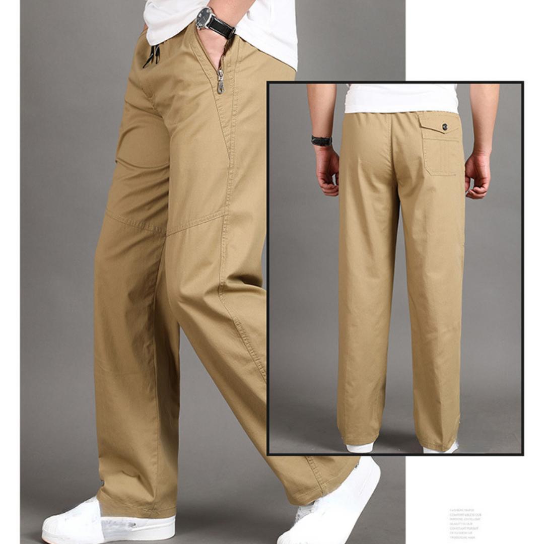 Весенне-осенние новые мужские повседневные рабочие брюки из хлопка — фото 12