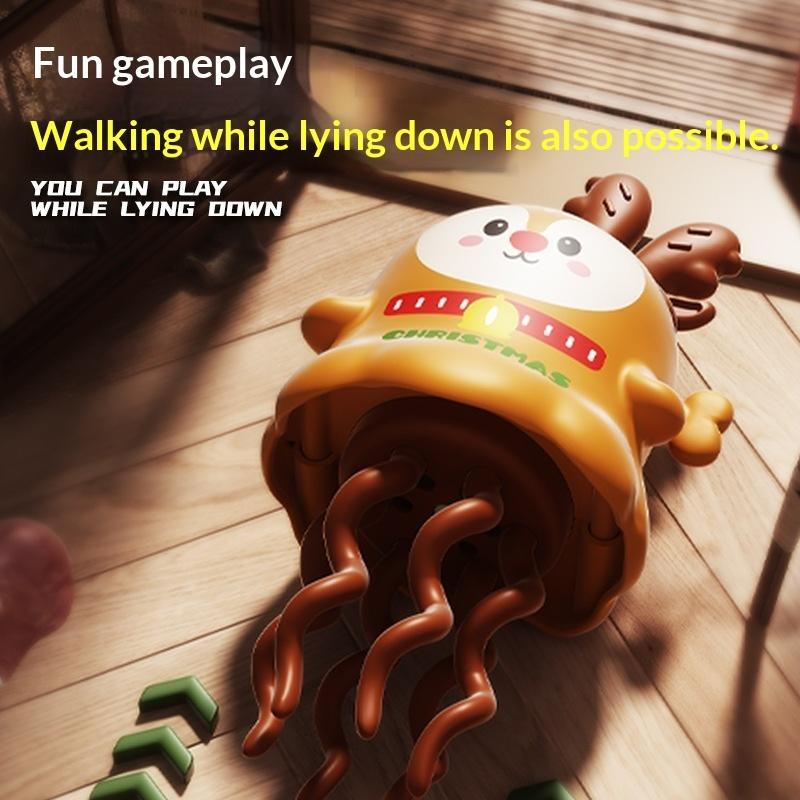 Christmas Wind Up Toys Creative Magic Twisting Dancing Santa Elk Prank Toys for Kids Xmas Classroom Rewards Prizes Gifts