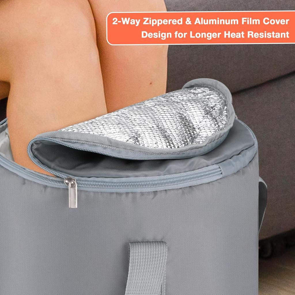 Udefineit 20L Collapsible Foot Bath Basin, Foldable Bucket Foot Soaking Bag, Portable Home Foot Spa Tub with Handle, Multifunctional Travel Foot Bath