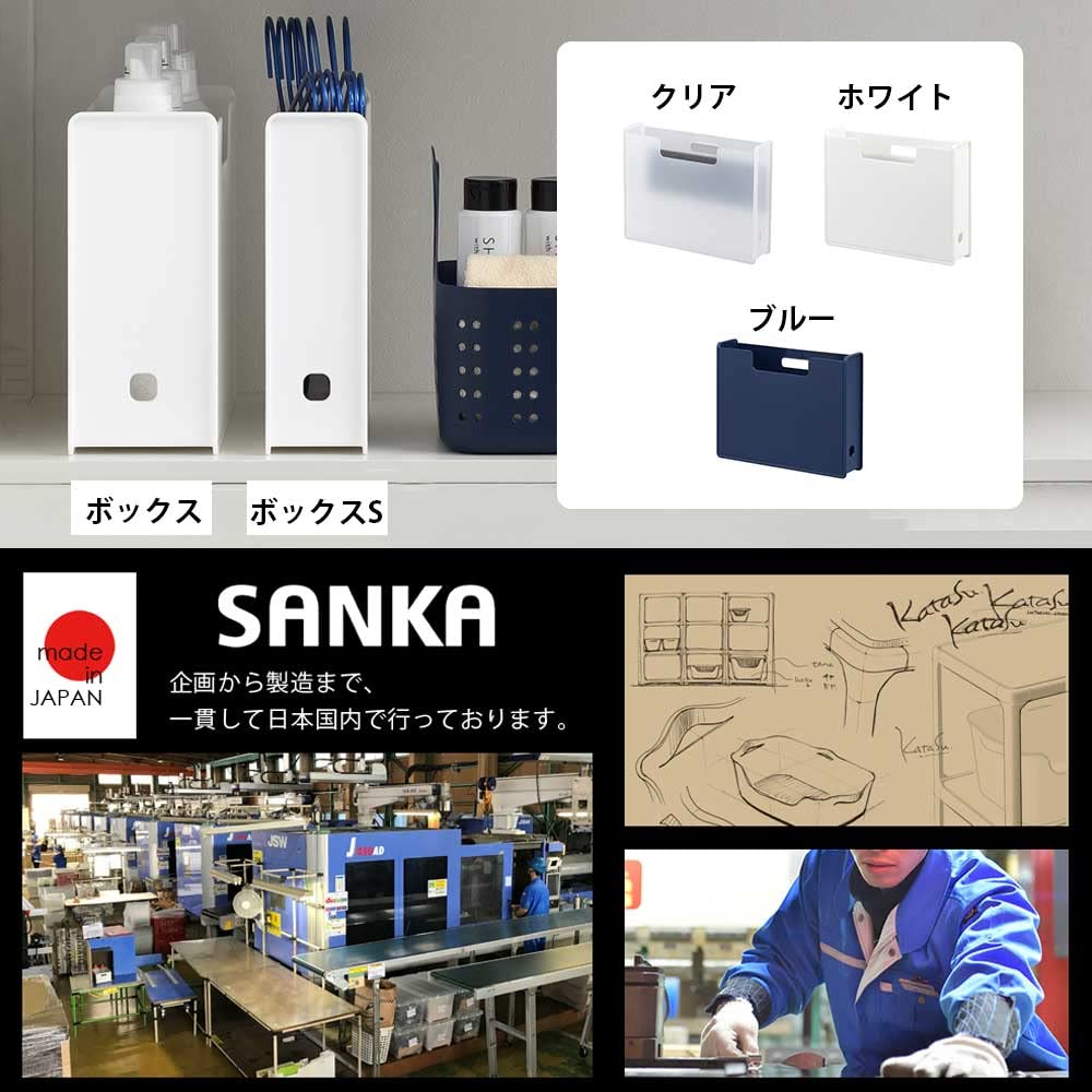 Sanka soffice Strong Magnetic Floating File Box, Slim, Clear, 4kg Weight Capacity, Securely Mounts to Desks, Whiteboards, Refrigerators, Washing