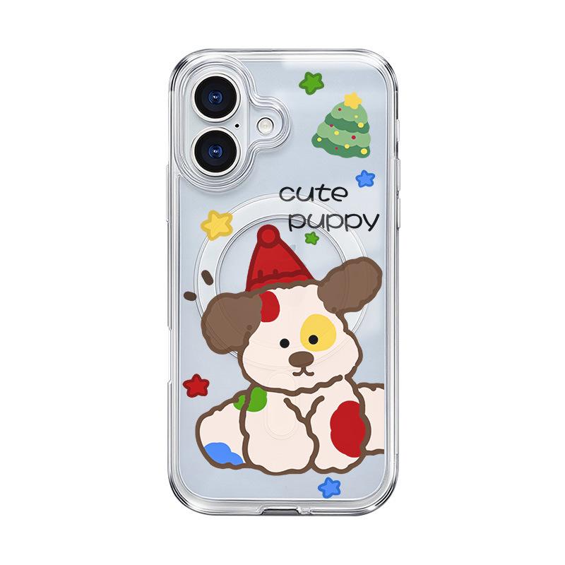 

Magnetic Cartoon Puppy iPhone Case for Christmas - Fits iPhone 17/15/14 Pro Max iPhone 11 Pro (5.8 )