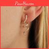 And Gold Elegant Silver Snake Design Alloy Stud Earrings For Women Fashion Accessory