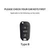 Car Key Case Cover For Peugeot 208 2008 308 3008 508 408 Citroen C3 C4 C5 C6 C8 Leather Car Key Protected Replace Shell Keychain