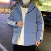 Winter New Hooded Three Bars Loose Cotton-padded Clothes Trendy Short Winter Cotton-padded Jackets Men's Versatile Jackets