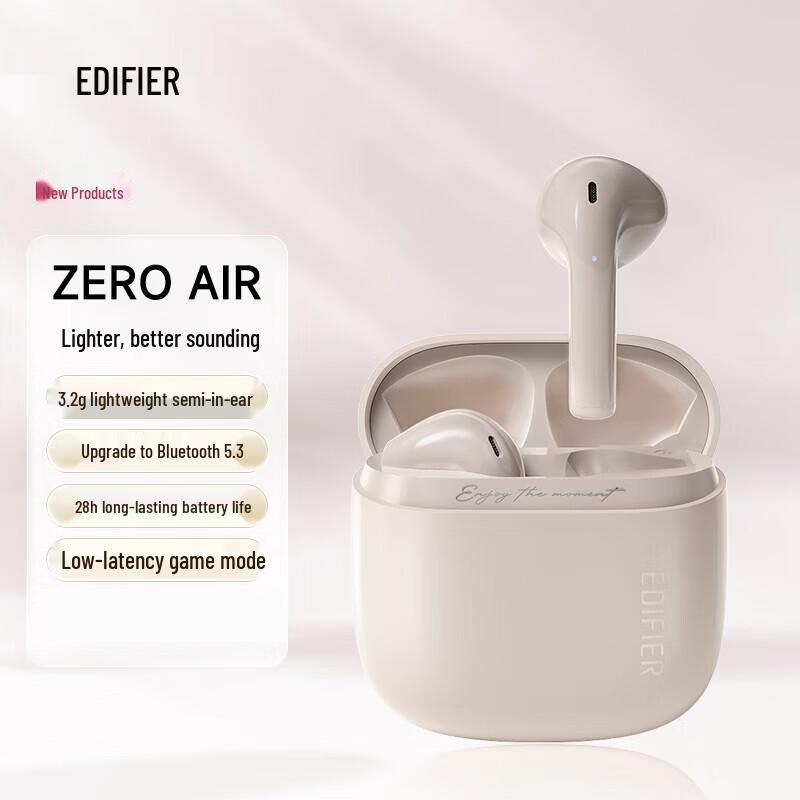 

EDIFIER Zero Air Semi-In-Ear True Wireless Bluetooth Earbuds