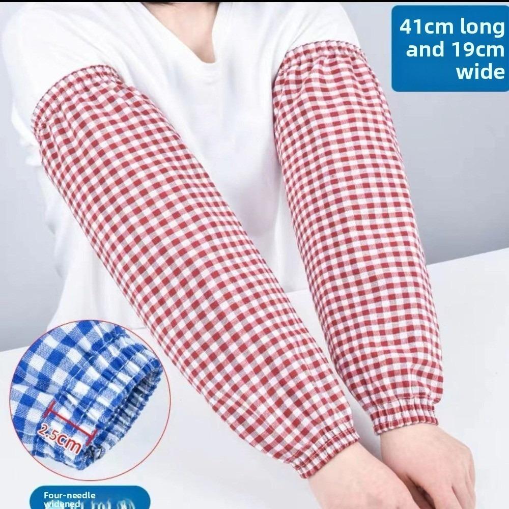 Nueva Funda de Brazo Antifouling Cuadros Lavable Protector de Brazo Resistente al Desgaste Elástica Guardia de Brazo Protección Laboral