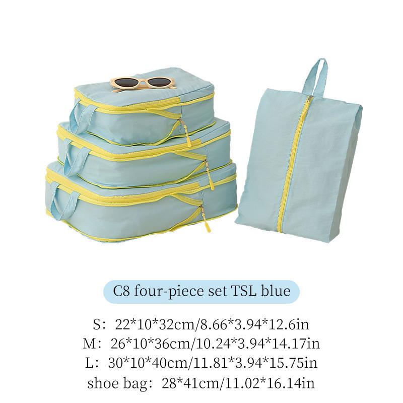 Travel Organizer Set With Waterproof Compression Bags For Luggage Packing Efficiency