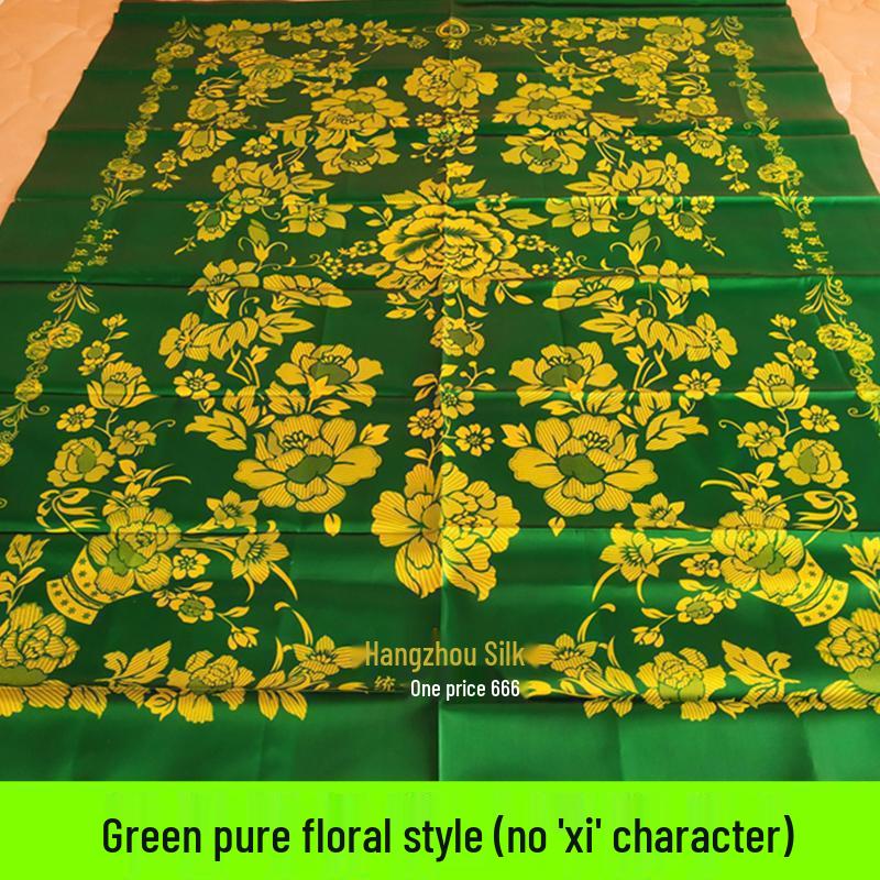 Red Silk Satin Wedding Quilt Cover & Shawl - Vow Fulfillment Gift 120x160 cm