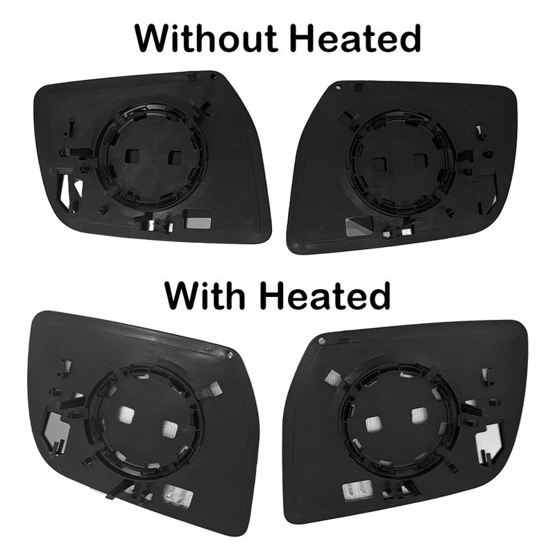 For Ford Ranger 2012- F150 2004-2010 1x Left Right Side Rear View Lens Split Mirror Heated Door Glass Rearview Lens Parts