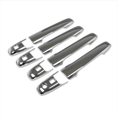 RUIQ Exterior Door Handle Cover Knob Full Cover Type for Daihatsu New Move Designed Specifically for DAIHATSU MOVE LA850S/LA860S (Chrome Plated) -