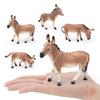 Wild African and Mongolian Donkey Model Set: Male, Female, Foal - Children's Educational Toy