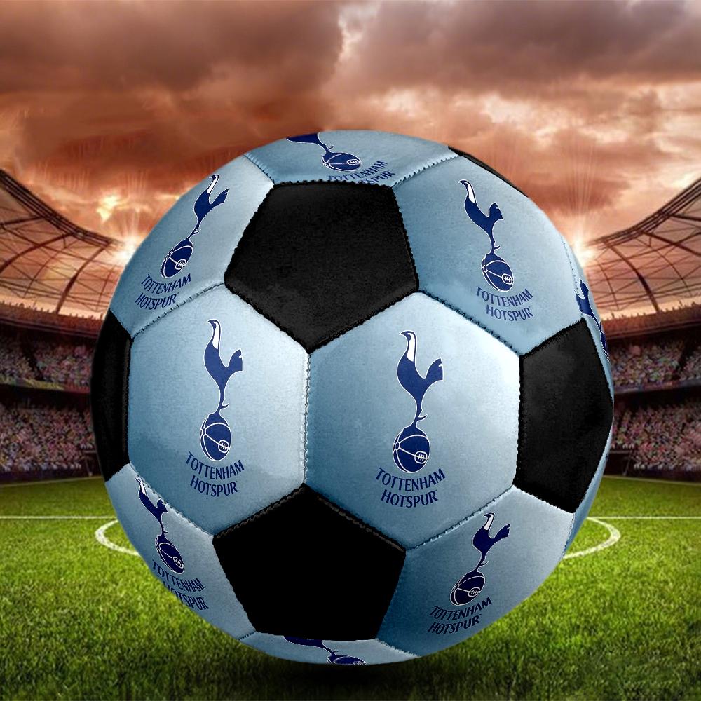 SIZE 5 Tottenham Hotspur Soccer Ball Colorful All Ages Machine Stitched PVC Competition Ready Durable High-Bounce