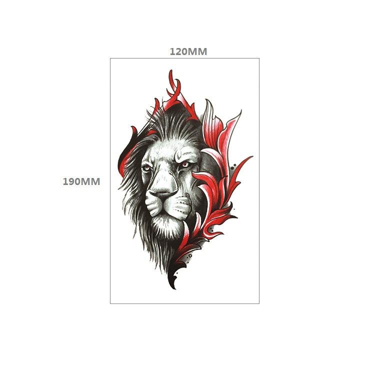 Adesivo de tatuagem de caveira, significado eterno, alerta de relógio, rosa vermelha, capa de peito de pistola, adesivo de transferência de água