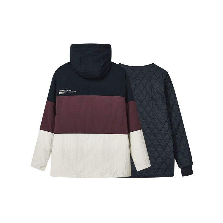 FILA X MIHARA FW22 Woven Hooded Two-Piece Jacket Men jackets Cactus-Gray Pink F11M243701F-LP